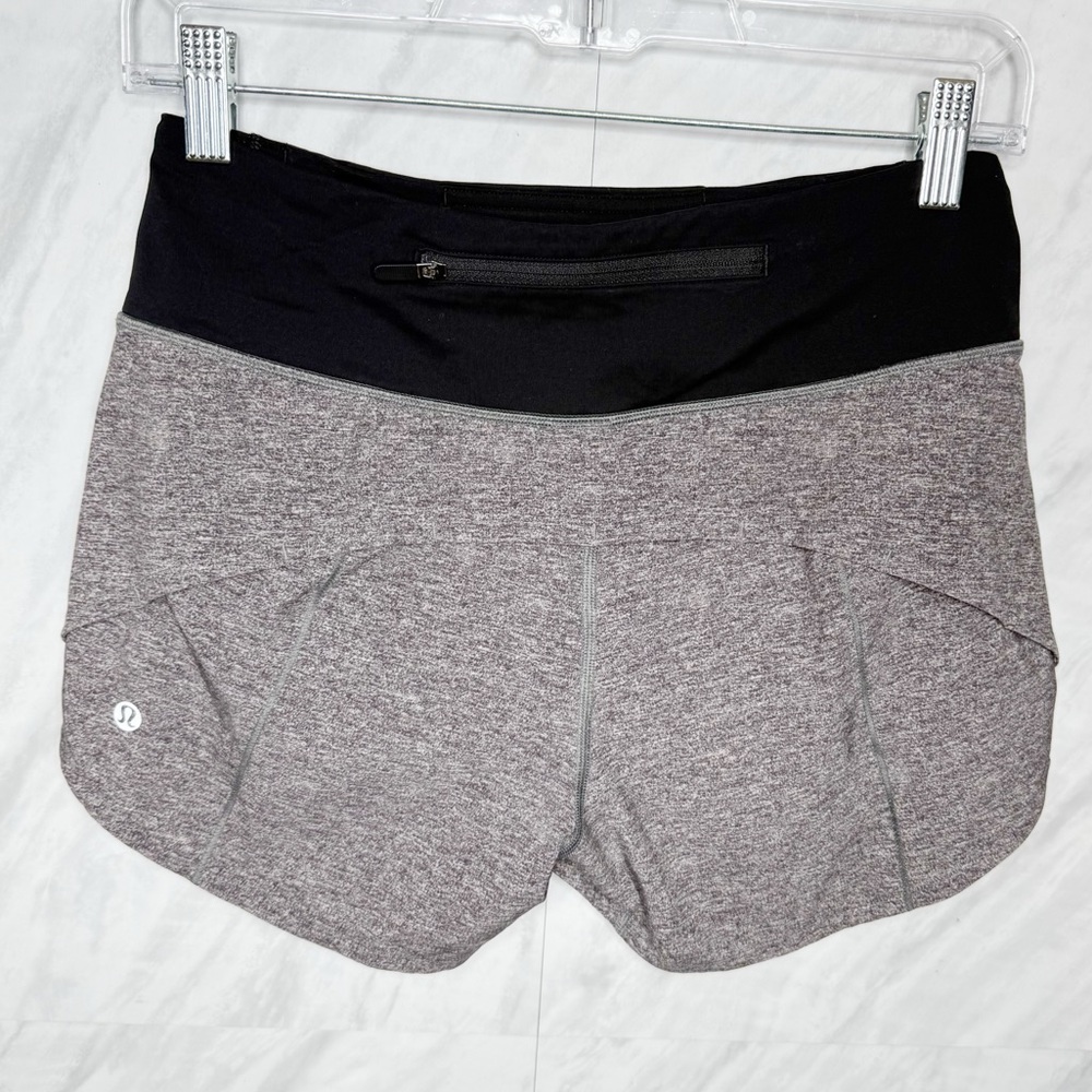 Lululemon Athletica Gray and Black Athletic Shorts